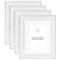 Victoria 1.375", Ornate White and Silver Matted Picture Frame by wallsthatspeak